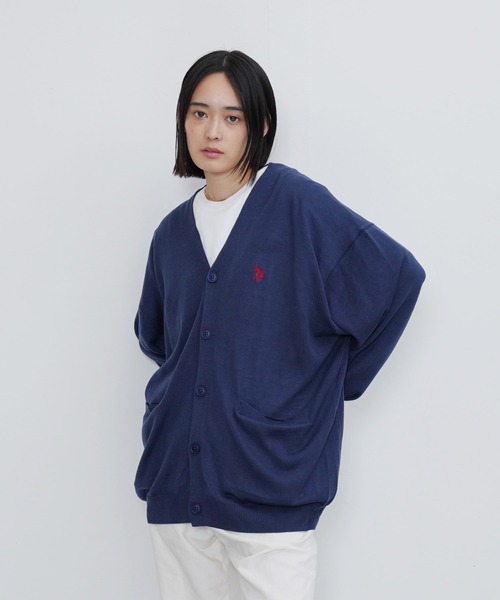 U.S. POLO ASSN.(ユーエスポロアッスン)の「U.S. POLO ASSN. / ユーエスポロアッスン 別注 コラボ コットン タッチ カーディガン(カーディガン/ボレロ・メンズ・ネイビー/チャコール/グレー/グリーン/ブラック/ライトベージュ・MEDIUM/LARGE)」の7枚目の写真