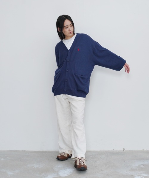 U.S. POLO ASSN.(ユーエスポロアッスン)の「U.S. POLO ASSN. / ユーエスポロアッスン 別注 コラボ コットン タッチ カーディガン(カーディガン/ボレロ・メンズ・ネイビー/チャコール/グレー/グリーン/ブラック/ライトベージュ・MEDIUM/LARGE)」の11枚目の写真