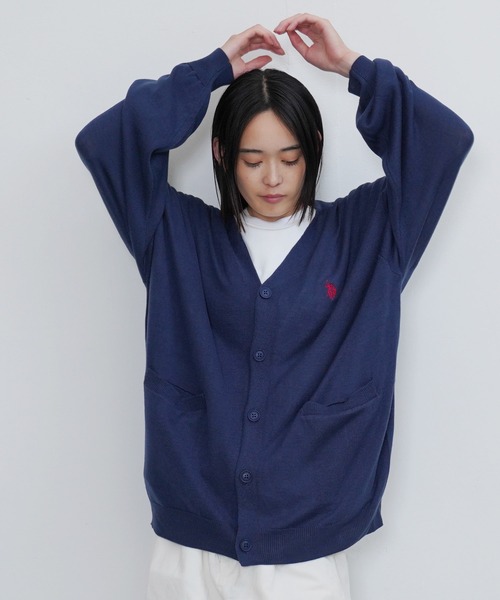 U.S. POLO ASSN.(ユーエスポロアッスン)の「U.S. POLO ASSN. / ユーエスポロアッスン 別注 コラボ コットン タッチ カーディガン(カーディガン/ボレロ・メンズ・ネイビー/チャコール/グレー/グリーン/ブラック/ライトベージュ・MEDIUM/LARGE)」の9枚目の写真