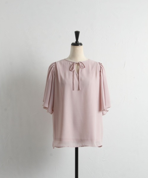 tocco closet（トッコ　クローゼット）の「りぼん付きフレアスリーブブラウス（シャツ/ブラウス・レディース・ピンク系その他/オフホワイト・M）」の14枚目の写真