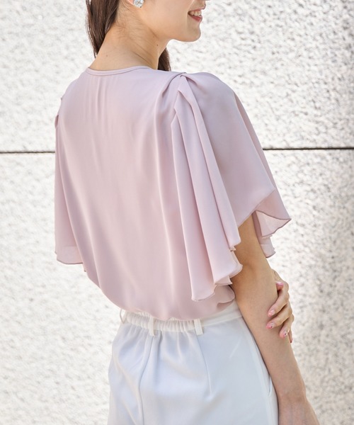 tocco closet（トッコ　クローゼット）の「りぼん付きフレアスリーブブラウス（シャツ/ブラウス・レディース・ピンク系その他/オフホワイト・M）」の12枚目の写真