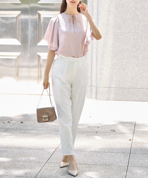 tocco closet（トッコ　クローゼット）の「りぼん付きフレアスリーブブラウス（シャツ/ブラウス・レディース・ピンク系その他/オフホワイト・M）」の8枚目の写真