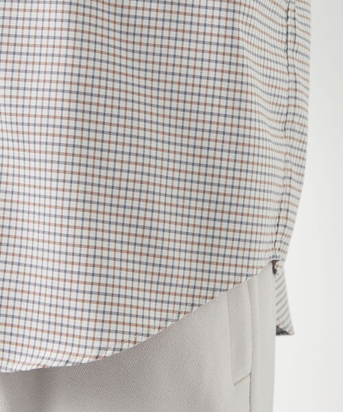 green label relaxing（グリーンレーベルリラクシング）の「FINE BASIC ピンオックス チェック ビッグ ボタンダウン シャツ（シャツ/ブラウス・メンズ・ネイビー/ベージュ/ケリー・L/S/XL/M）」の10枚目の写真