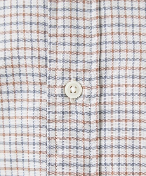 green label relaxing（グリーンレーベルリラクシング）の「FINE BASIC ピンオックス チェック ビッグ ボタンダウン シャツ（シャツ/ブラウス・メンズ・ネイビー/ベージュ/ケリー・L/S/XL/M）」の12枚目の写真