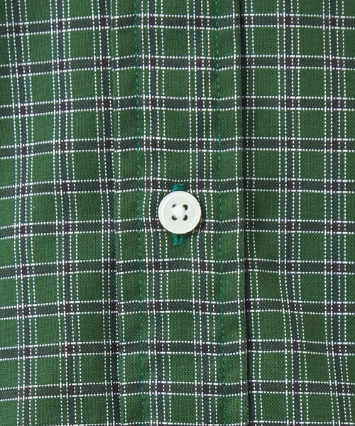 green label relaxing（グリーンレーベルリラクシング）の「FINE BASIC ピンオックス チェック ビッグ ボタンダウン シャツ（シャツ/ブラウス・メンズ・ネイビー/ベージュ/ケリー・L/S/XL/M）」の16枚目の写真