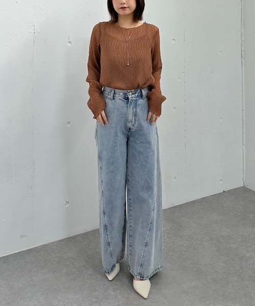 トップス Archive シアー楊柳TOPS（Tシャツ/カットソー）｜archives