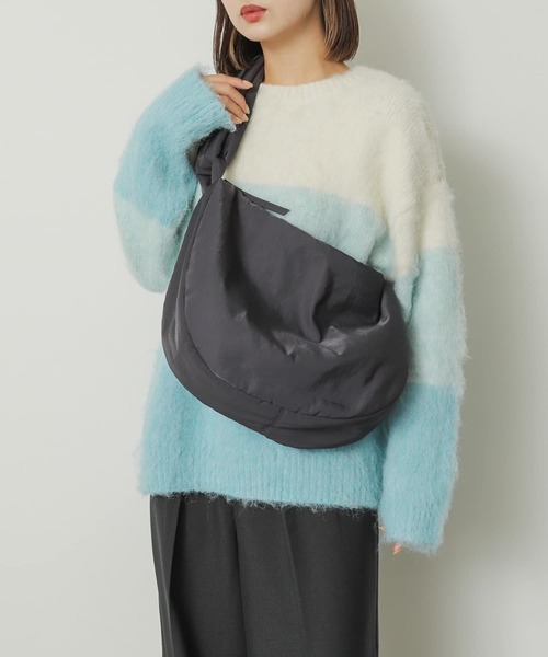 SENSE OF PLACE by URBAN RESEARCH(センスオブプレイスバイアーバンリサーチ)の「ナイロンジップショルダーバッグ(ショルダーバッグ・レディース・ブラック/アイボリー/チャコールグレー/グレー系その他・ONE)」の22枚目の写真