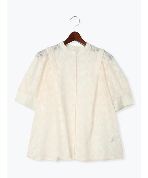 Te chichi（テチチ）の「シアージャカードブラウス（シャツ/ブラウス・レディース・ブルー/ライトベージュ/ブラック・F）」の16枚目の写真