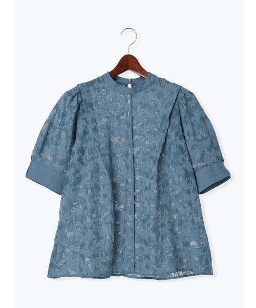 Te chichi（テチチ）の「シアージャカードブラウス（シャツ/ブラウス・レディース・ブルー/ライトベージュ/ブラック・F）」の18枚目の写真