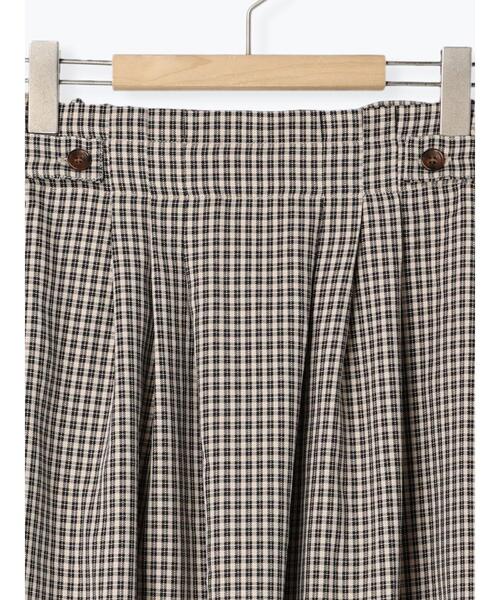 ehka sopo(エヘカソポ)の「チェックタックスカート(スカート・レディース・ベージュ/チャコールグレー/ブラウン・F)」の11枚目の写真