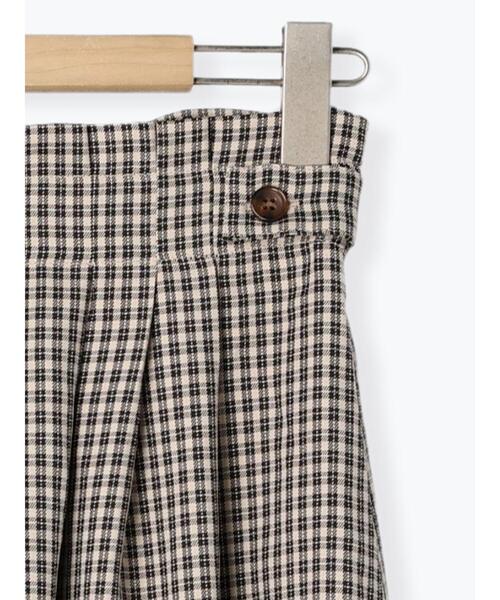ehka sopo(エヘカソポ)の「チェックタックスカート(スカート・レディース・ベージュ/チャコールグレー/ブラウン・F)」の12枚目の写真