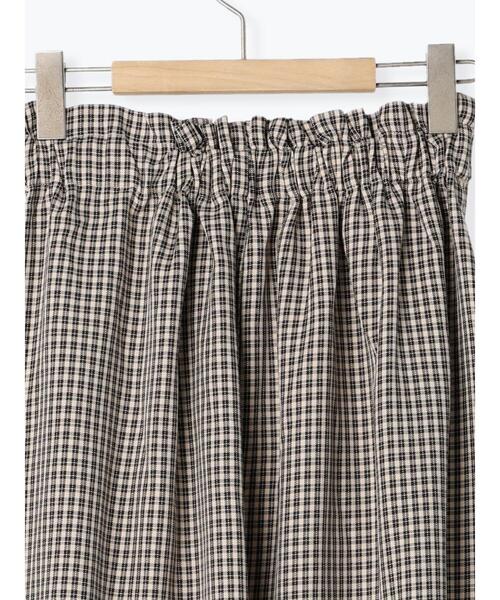 ehka sopo(エヘカソポ)の「チェックタックスカート(スカート・レディース・ベージュ/チャコールグレー/ブラウン・F)」の14枚目の写真