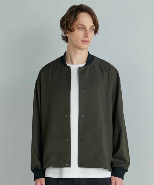 UNITED TOKYO（ユナイテッドトウキョウ）の「Clear wool ボンバーSH（スタジャン・メンズ・ネイビー/ライトベージュ/カーキ・1/2）」の7枚目の写真