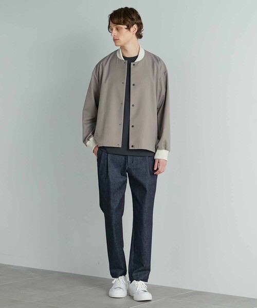 UNITED TOKYO（ユナイテッドトウキョウ）の「Clear wool ボンバーSH（スタジャン・メンズ・ネイビー/ライトベージュ/カーキ・1/2）」の18枚目の写真