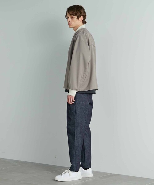 UNITED TOKYO（ユナイテッドトウキョウ）の「Clear wool ボンバーSH（スタジャン・メンズ・ネイビー/ライトベージュ/カーキ・1/2）」の19枚目の写真