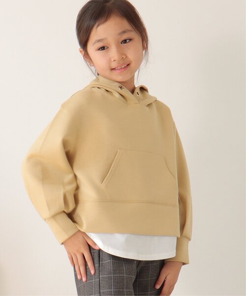 ikka(イッカ)の「【親子コーデ】ダンボールレイヤードパーカー(120~160cm)(パーカー・キッズ・モカ/イエロー・140/130/160/150/120)」の3枚目の写真