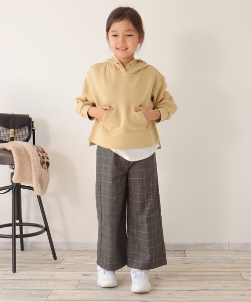 ikka(イッカ)の「【親子コーデ】ダンボールレイヤードパーカー(120~160cm)(パーカー・キッズ・モカ/イエロー・140/130/160/150/120)」の4枚目の写真