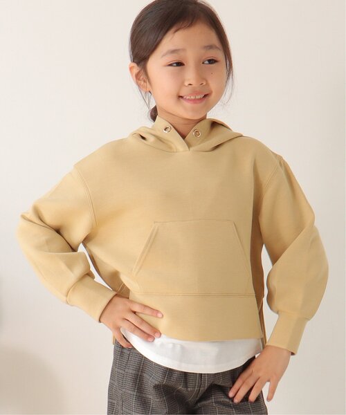 ikka(イッカ)の「【親子コーデ】ダンボールレイヤードパーカー(120~160cm)(パーカー・キッズ・モカ/イエロー・140/130/160/150/120)」の5枚目の写真