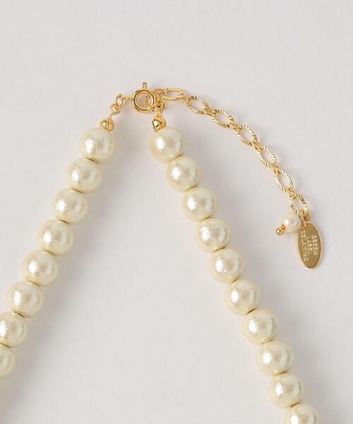 green label relaxing(グリーンレーベルリラクシング)の「コットンパール ネックレス(ネックレス・キッズ・オフホワイト・FREE)」の3枚目の写真