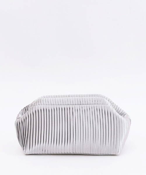 COOCO(クーコ)の「サテンナナメプリーツパーティーバッグ(ショルダーバッグ・レディース・グレー/ブラック/ベージュ・9)」の8枚目の写真