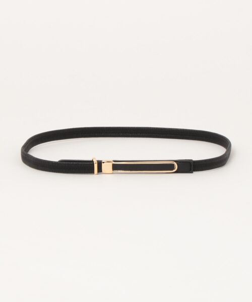 RESEXXY（リゼクシー）の「メタルコンビゴムベルト（ベルト・レディース・ベージュ/ブラック・FREE）」の2枚目の写真