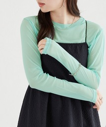 acro | シアークルーネックトップス/AC3422(Tシャツ/カットソー)