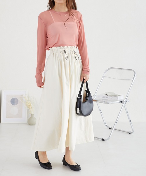 acro(アクロ)の「シアークルーネックトップス/AC3422(Tシャツ/カットソー・レディース・パープル/ブラック/ブルー/ピンク/アイボリー/グリーン/オレンジ/グレー・フリ-)」の20枚目の写真