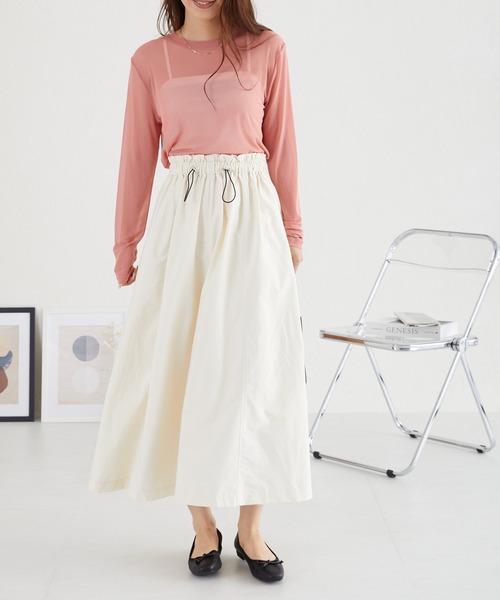 acro(アクロ)の「シアークルーネックトップス/AC3422(Tシャツ/カットソー・レディース・パープル/ブラック/ブルー/ピンク/アイボリー/グリーン/オレンジ/グレー・フリ-)」の21枚目の写真