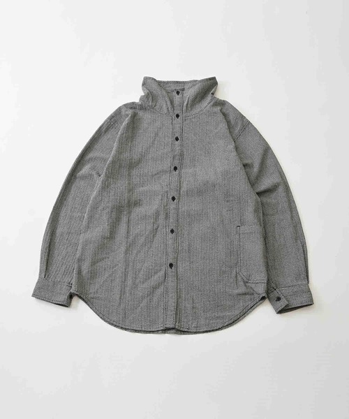 CUBE SUGAR(キューブシュガー)の「ヘリンボーン/チェック/ストライプ前後2WAYシャツ(シャツ/ブラウス・レディース・ストライプ/チェック/オレンジ/パープル・M)」の22枚目の写真