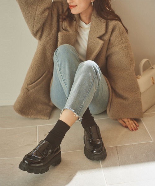 KOBE LETTUCE（コウベレタス）の「厚底ローファー（ローファー・レディース・ブラック/ブラック系・L1/LL2/S1/LL1/M1/M2/S2/L2）」の3枚目の写真