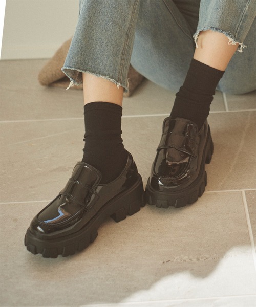 KOBE LETTUCE（コウベレタス）の「厚底ローファー（ローファー・レディース・ブラック/ブラック系・L1/LL2/S1/LL1/M1/M2/S2/L2）」の4枚目の写真