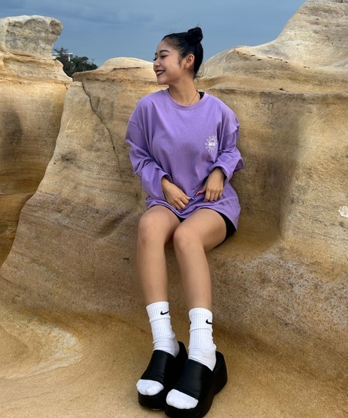 INTER FACTORY（インターファクトリー）の「AINA - メッセージロンT　made in INTER FACTORY（Tシャツ/カットソー・レディース・ホワイト/パープル/チャコールグレー・MEDIUM/LARGE）」の18枚目の写真