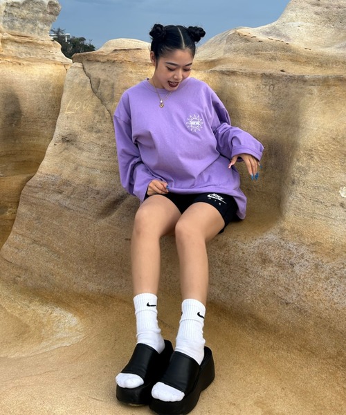 INTER FACTORY（インターファクトリー）の「AINA - メッセージロンT　made in INTER FACTORY（Tシャツ/カットソー・レディース・ホワイト/パープル/チャコールグレー・MEDIUM/LARGE）」の20枚目の写真