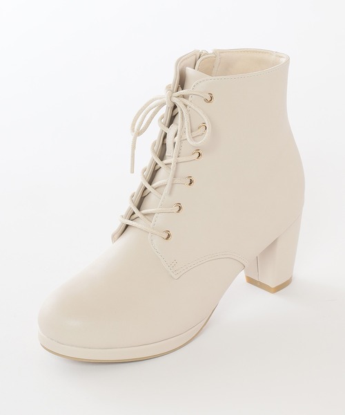 Honeys（ハニーズ）の「レースアップヒールブーツ（ブーツ）」 - WEAR