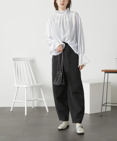 FREE'S MART（フリーズマート）の「◆前後２ｗａｙスタンドフリルブラウス（シャツ/ブラウス・レディース・ブルー系その他/ホワイト/イエロー系その他・FREE）」の22枚目の写真