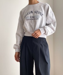 CANAL JEAN | El mar(エルマール) "YELLOW STONE"刺繍裏毛トレーナー(スウェット)