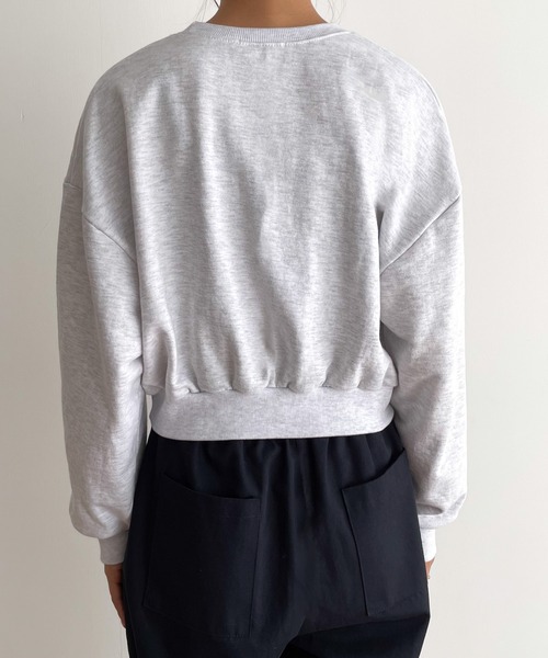 CANAL JEAN（キャナルジーン）の「El mar　YELLOW STONE刺繍裏毛トレーナー（スウェット・レディース・ブラック/ライトグレー・ONE SIZE）」の11枚目の写真