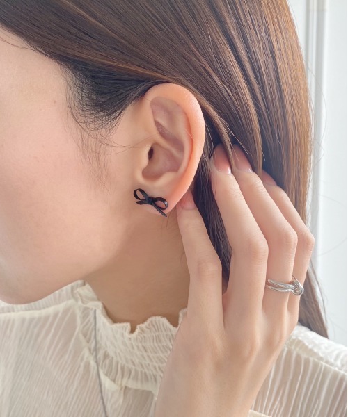 thank U more（サンキューモア）の「小ぶり リボンモチーフピアス（ピアス（両耳用）・レディース・C/A/B・FREE）」の9枚目の写真
