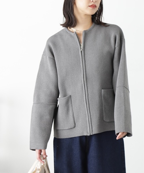 FREE'S MART（フリーズマート）の「ランタンスリーブニットカーディガン（カーディガン/ボレロ・レディース・アイボリー/ブラック/グレー・FREE）」の20枚目の写真