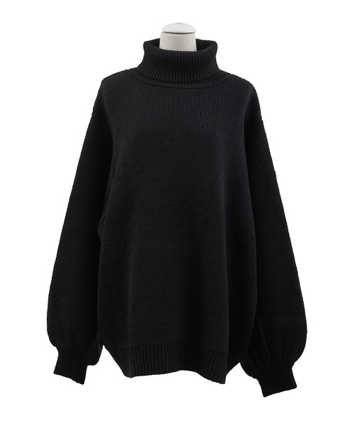 PUNYUS（プニュズ）の「タートルネックオーバーニット（ニット/セーター・レディース・グレー/ブラック/ピンク/グリーン/オフホワイト・4/3）」の17枚目の写真