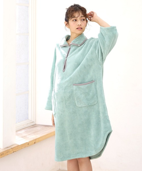 Rosemadame（ローズマダム）の「ワンオペの時便利なバスローブワンピース/ガウン(マタニティ/授乳服）授乳口付き 授乳楽々 妊婦服 産前・産後対応)（ガウン/バスローブ・レディース・モカ/スモークピンク/チャコールグレー/ライトグリーン・M-L）」の10枚目の写真