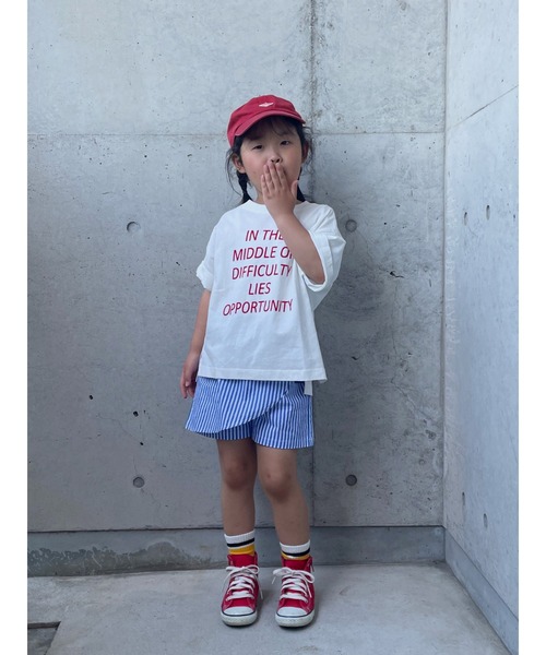 Crescent（クレッセント）の「ストライプ柄ショートパンツ（その他パンツ・キッズ・ブルー/オフホワイト・90/120/80/95/100/110/130）」の3枚目の写真