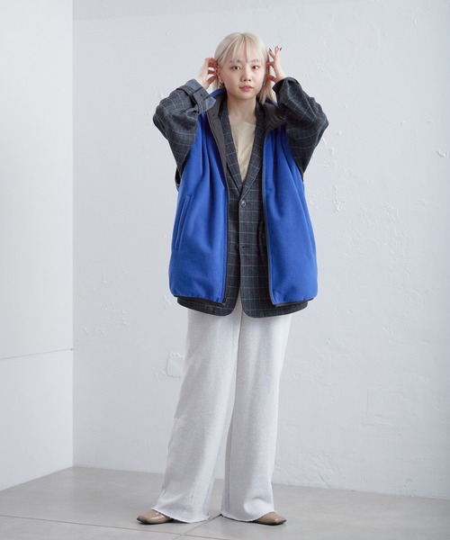 WHIMSIC（ウィムジック）の「【UNISEX/SETUP対応】サンフェードスウェットパンツ（スウェットパンツ・メンズ・チャコールグレー/ライトグレー・FREE）」の3枚目の写真
