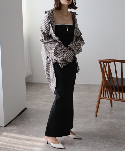 Bonjour Sagan（ボンジュールサガン）の「ダンボールニットスカート（スカート・レディース・ブラック/オフホワイト/チャコールグレー/ブラウン/レッド/ベージュ・S/M）」の12枚目の写真