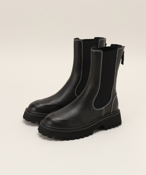 Mollini（モリーニ）の「【MOLLINI /モリーニ】SHAMPAS-MO Boots：サイドゴアブーツ（ブーツ・レディース・ブラック/ホワイト系その他・37）」の7枚目の写真