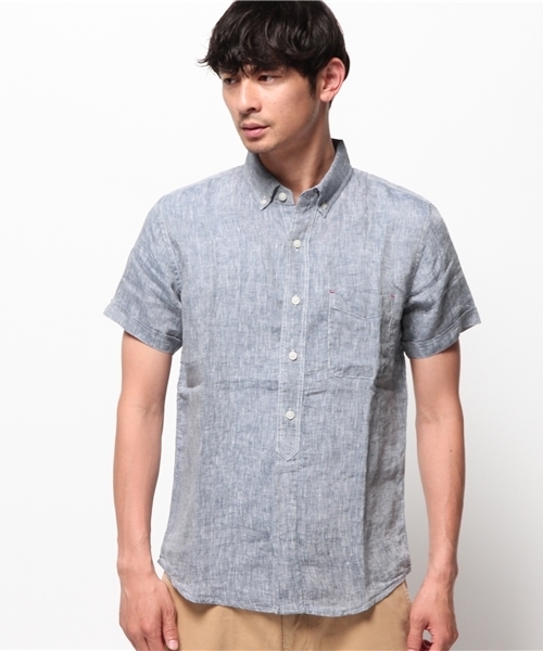 ivory court（アイボリーコート）の「リネンシャツ H/S◆（シャツ/ブラウス・メンズ・ネイビー/ダークブルー/ブルー系その他/ブラック/ホワイト/ピンク・40/38）」の7枚目の写真