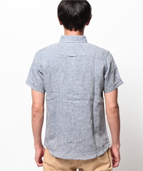 ivory court（アイボリーコート）の「リネンシャツ H/S◆（シャツ/ブラウス・メンズ・ネイビー/ダークブルー/ブルー系その他/ブラック/ホワイト/ピンク・40/38）」の9枚目の写真