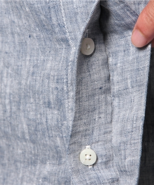 ivory court（アイボリーコート）の「リネンシャツ H/S◆（シャツ/ブラウス・メンズ・ネイビー/ダークブルー/ブルー系その他/ブラック/ホワイト/ピンク・40/38）」の10枚目の写真