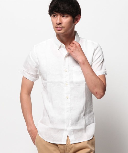 ivory court（アイボリーコート）の「リネンシャツ H/S◆（シャツ/ブラウス・メンズ・ネイビー/ダークブルー/ブルー系その他/ブラック/ホワイト/ピンク・40/38）」の21枚目の写真