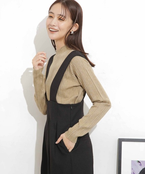 NANO universe(ナノユニバース)の「ランダムリブクロップドニットトップス(ニット/セーター・レディース・イエロー/ベージュ/ブラック・FREE)」の13枚目の写真